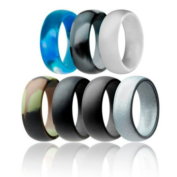 10 Colors Silicone Stackable Ring for Men Women Thin Wedding Rubber Bands 10 Colors Silicone Stackable Ring for Men Women Thin Wedding Rubber Bands